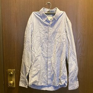 M Goodthreads Oxford long sleeve light blue shirt